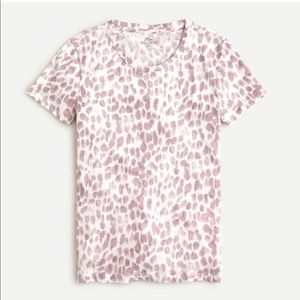 NWT J. Crew Vintage Cotton Lilac Giraffe Print Tee